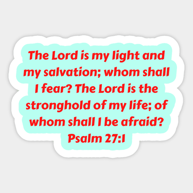 Bible Verse Psalm 27:1 Sticker by Prayingwarrior